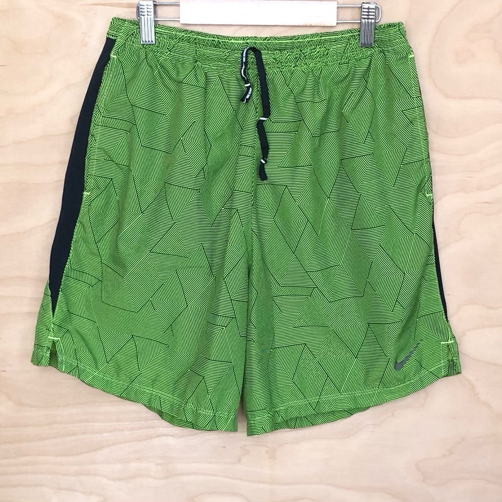 Nike Running Short Lime Green with Black Accents Unisex Sz M
